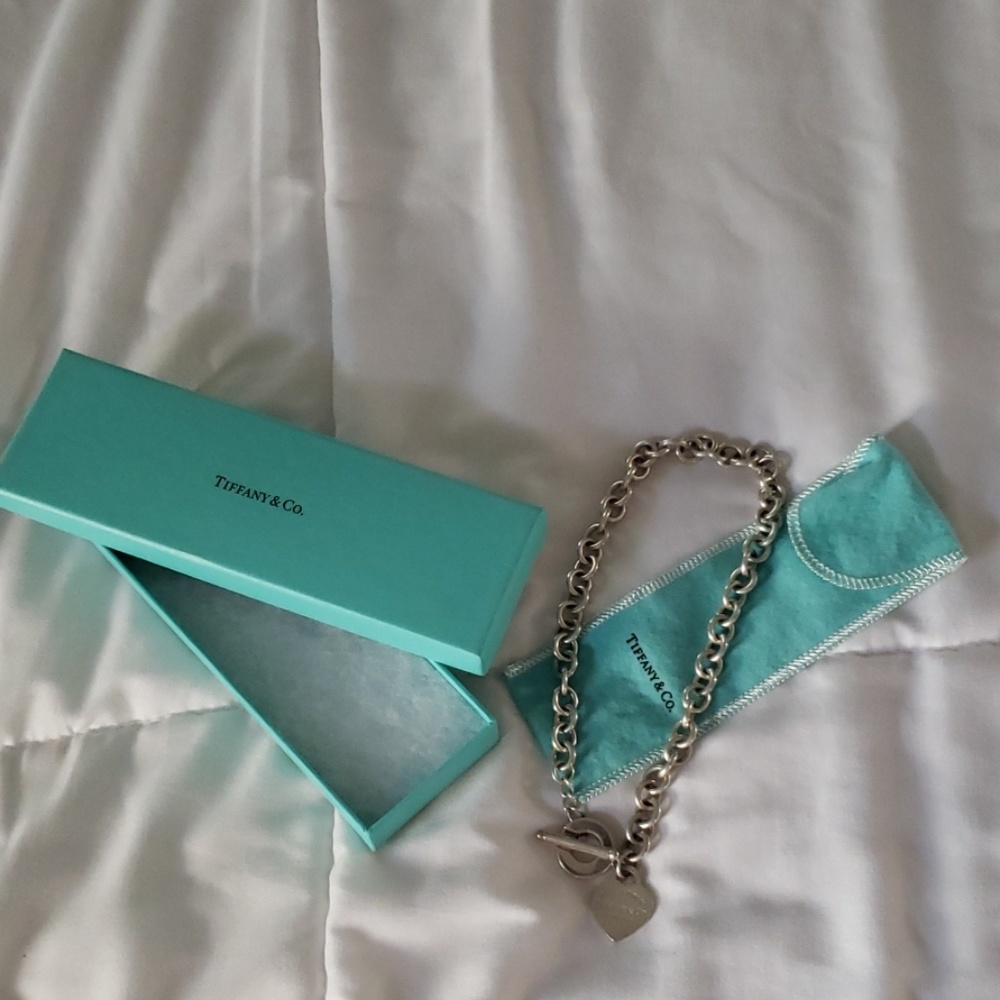 Authentic Tiffany & Co. heart toggle necklace